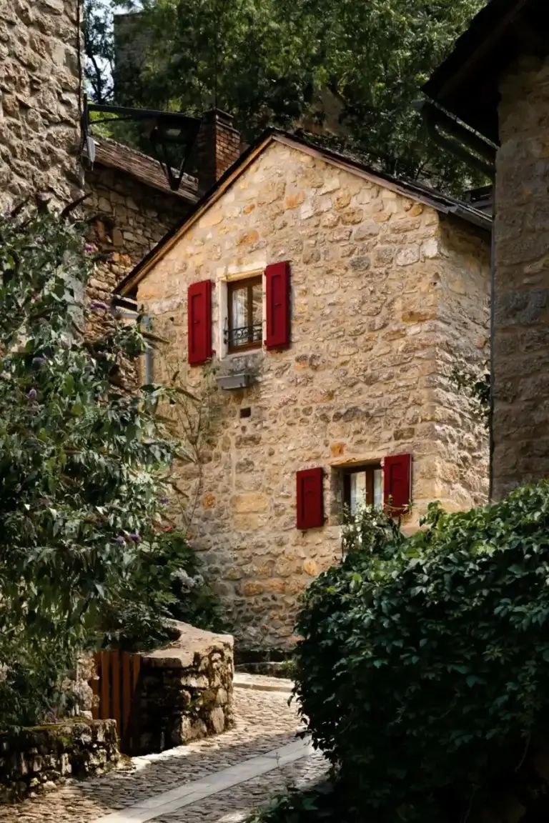 Maison en pierrre lumineuse et vibrante